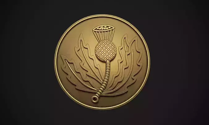Palm Coat Button 3D print model