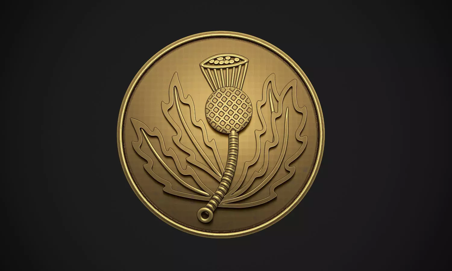 Palm Coat Button 3D print model_0