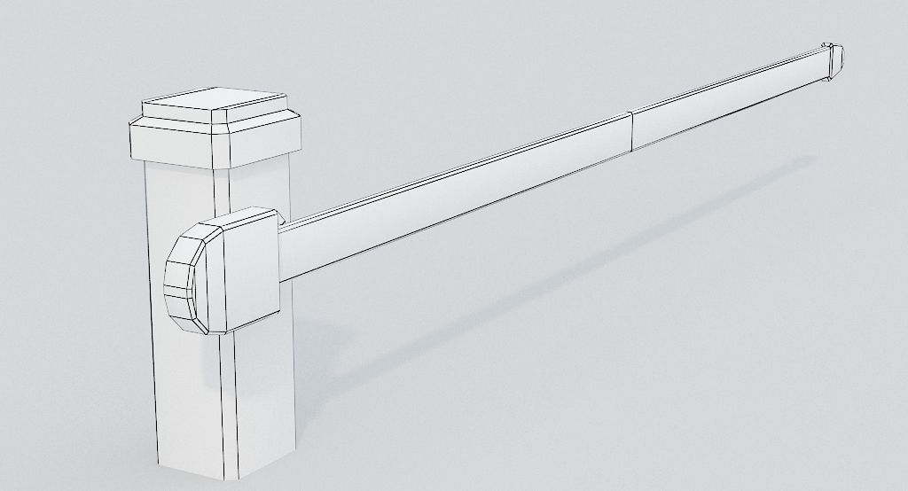 Metal Pbr Gate Low-poly 3D model_19