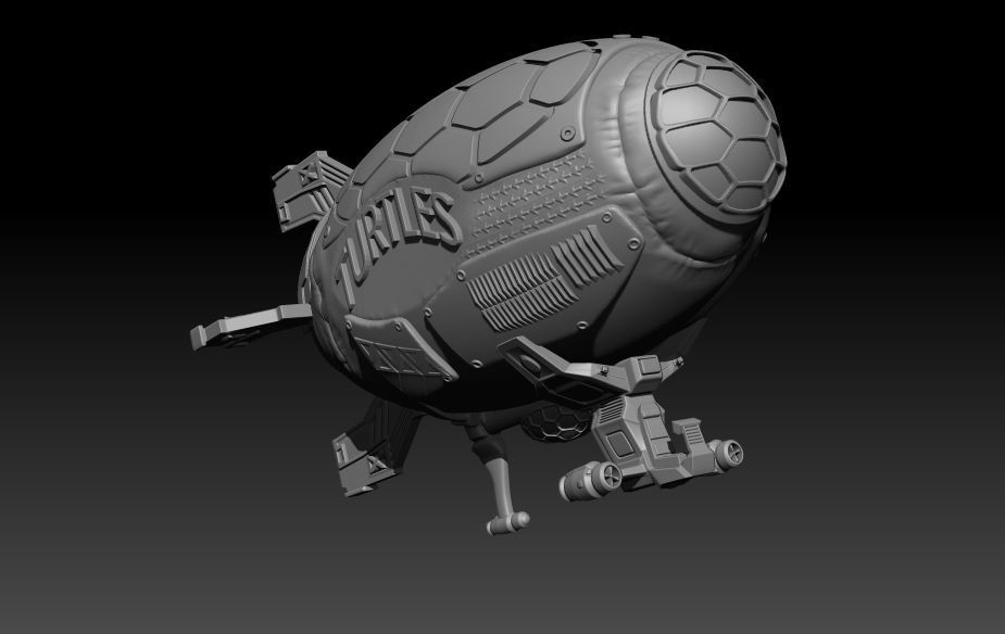Turtle Blimp 1987 Ninja Turtles  3D print model_6