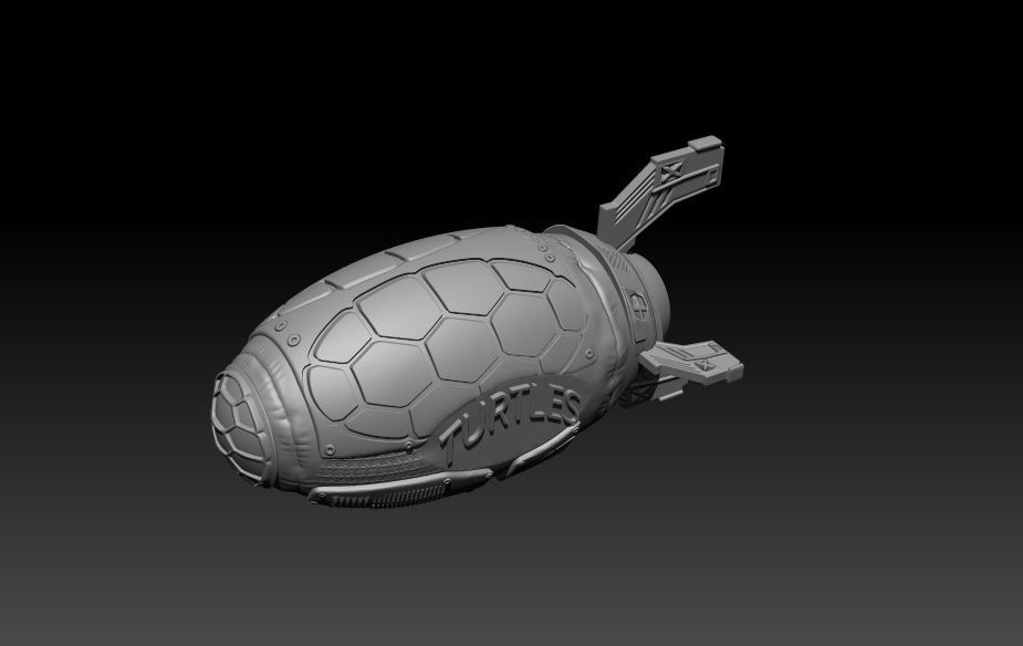 Turtle Blimp 1987 Ninja Turtles  3D print model_10