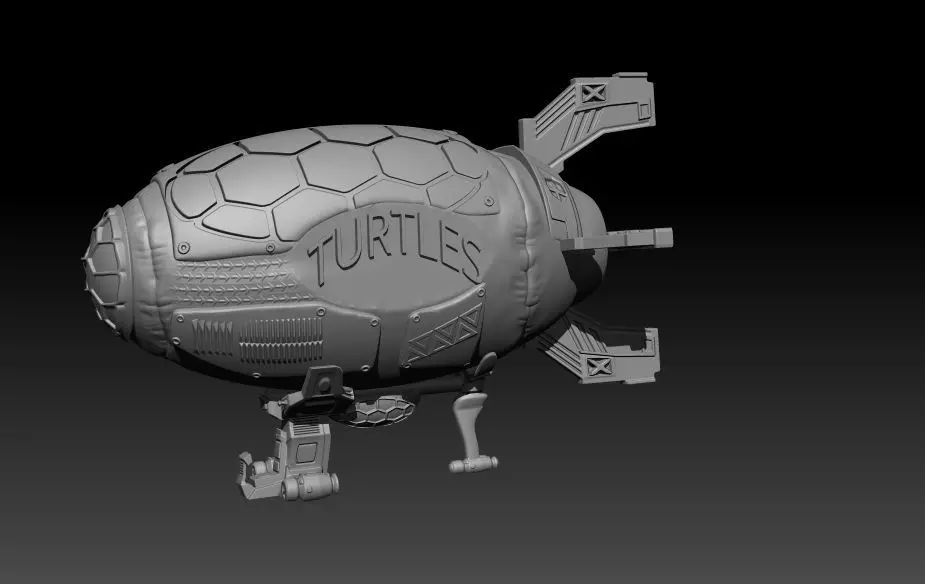 Turtle Blimp 1987 Ninja Turtles  3D print model_0