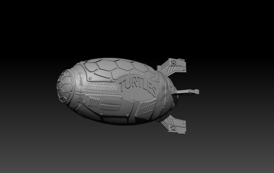 Turtle Blimp 1987 Ninja Turtles  3D print model_11