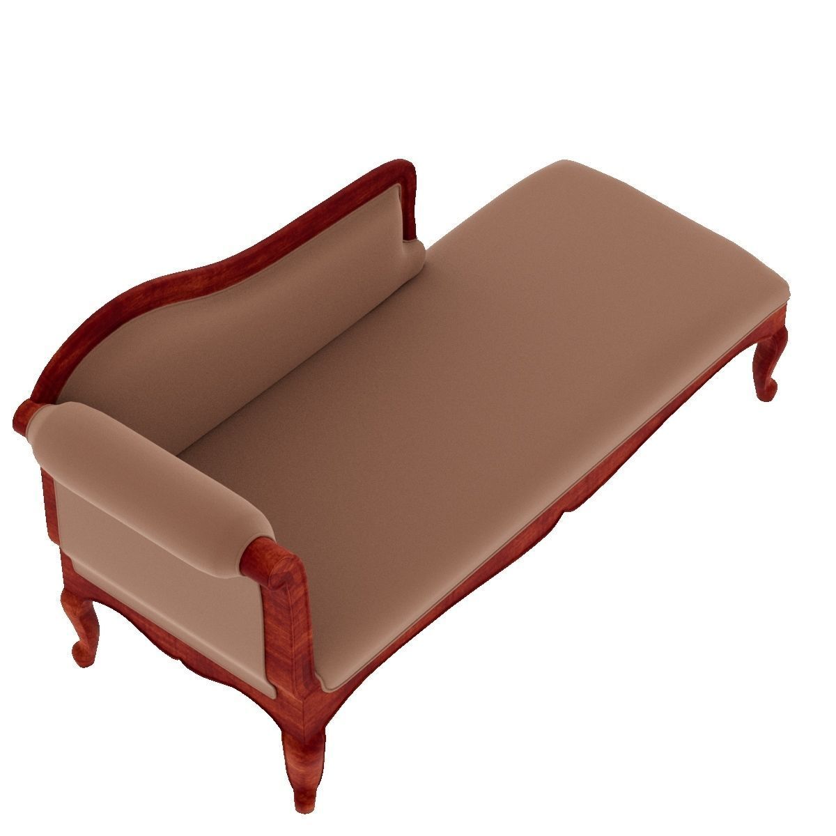 chaise lounger sofa Low-poly 3D model_11