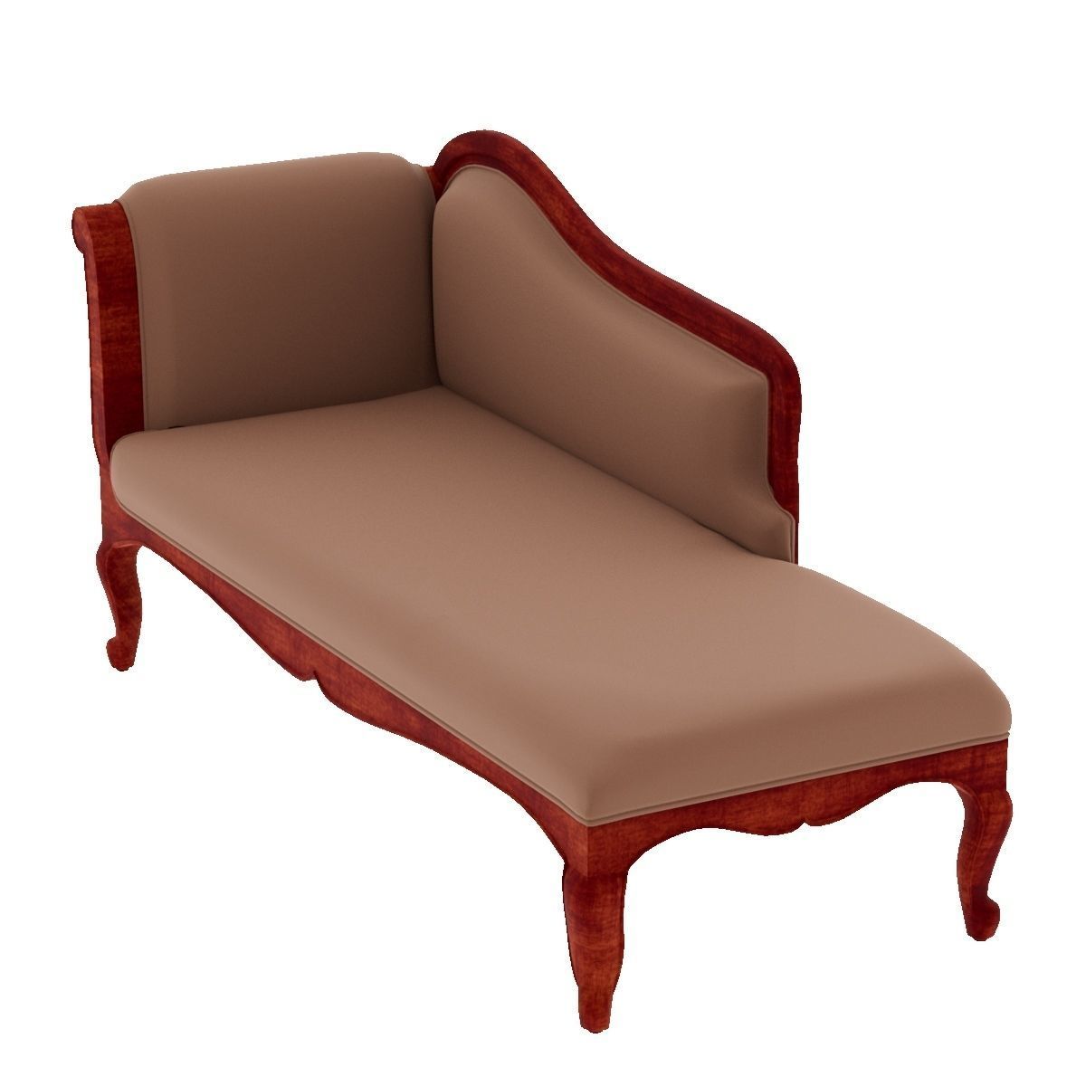 chaise lounger sofa Low-poly 3D model_8