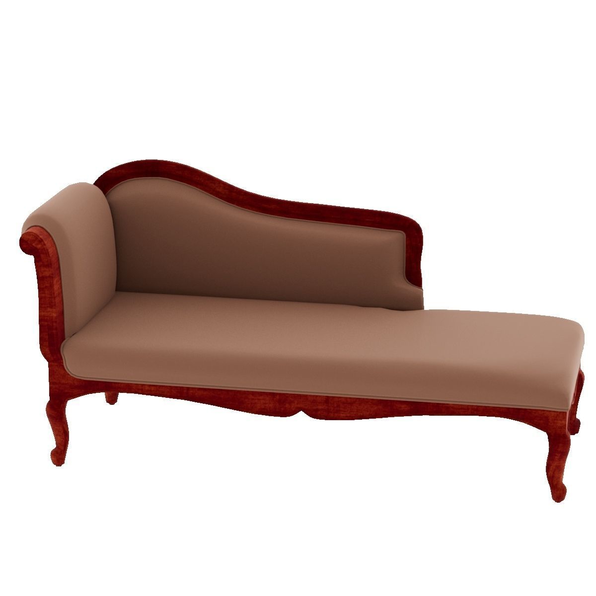 chaise lounger sofa Low-poly 3D model_7