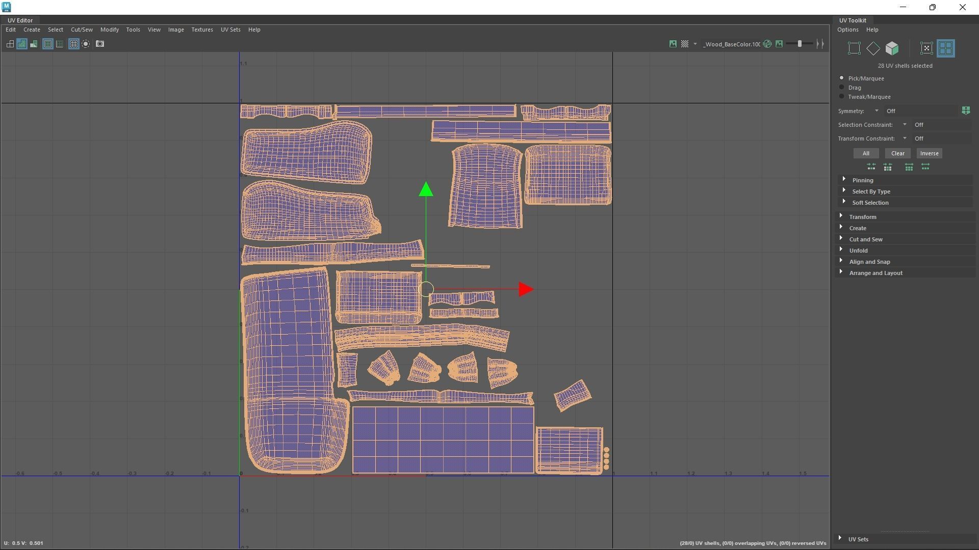 chaise lounger sofa Low-poly 3D model_13