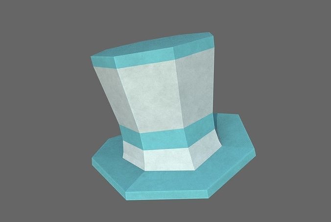 Top Hat  Low-poly 3D model