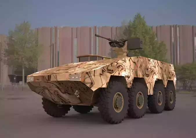 Boxer 8x8 military vehicle 3d model