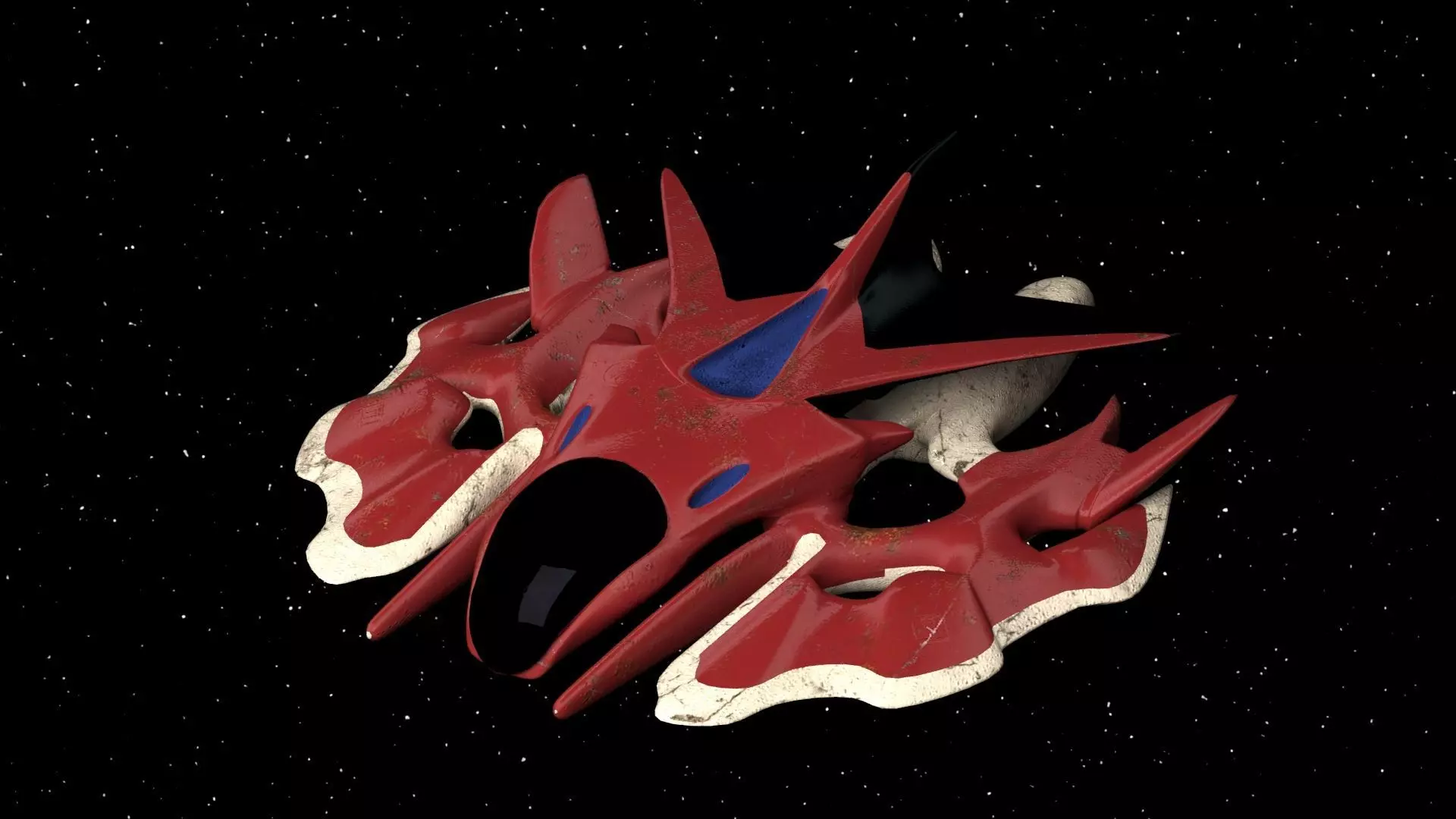 living spaceship PBR Low-poly 3D model