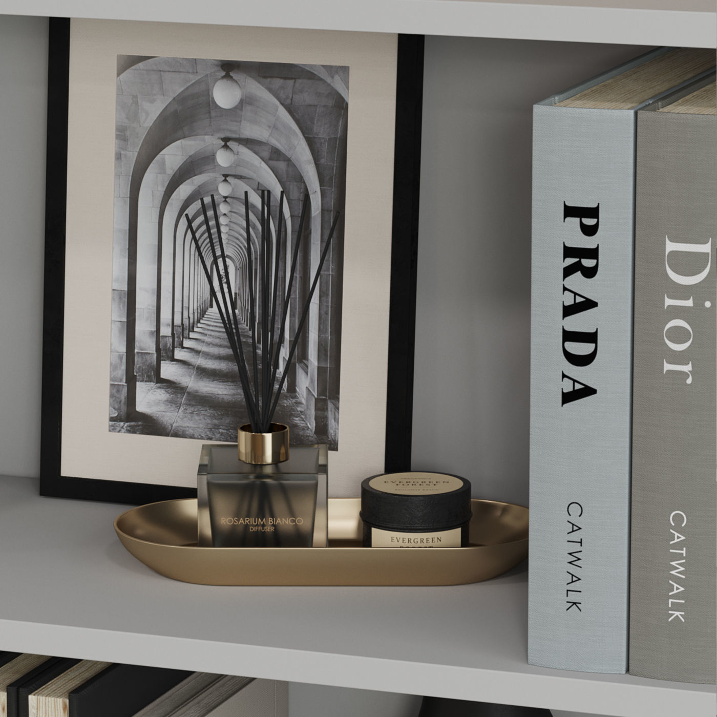 Decor shelf set 8 HM 3D model_2