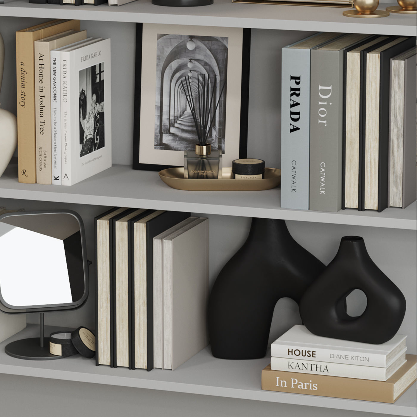 Decor shelf set 8 HM 3D model_5
