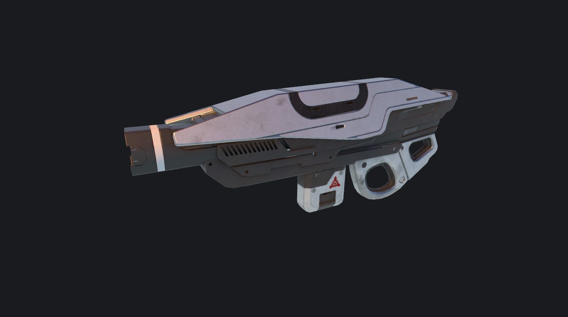 Cyber Assault Gun Low-poly 3D model_3