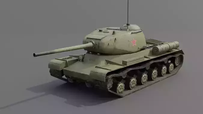 IS-1 Heavy Tank Low-poly 3D model