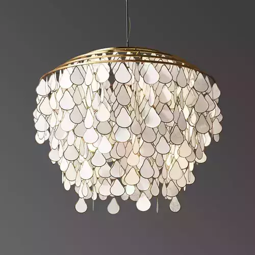 Teardrops Capiz Chandelier