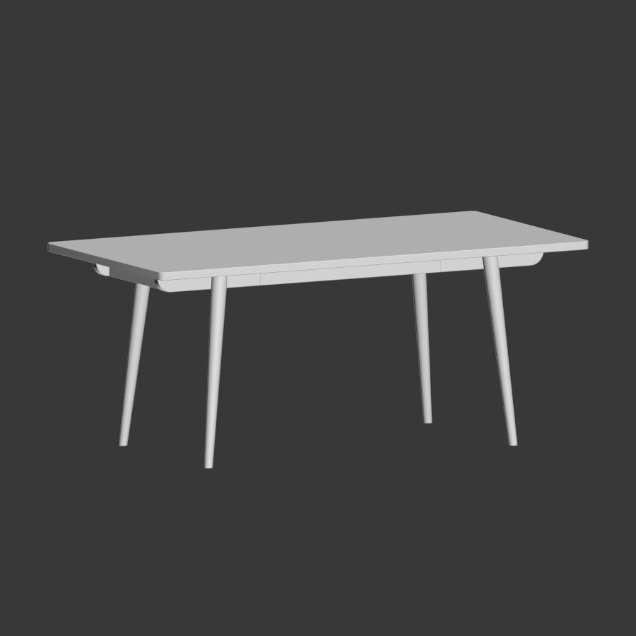Dining Set table 3D model_1
