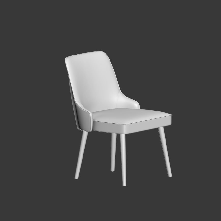 Dining Set table 3D model_2