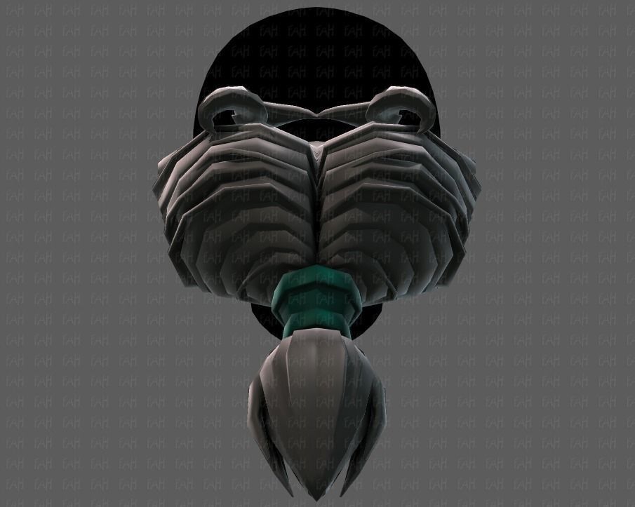 Beard V08 Low-poly 3D model_35