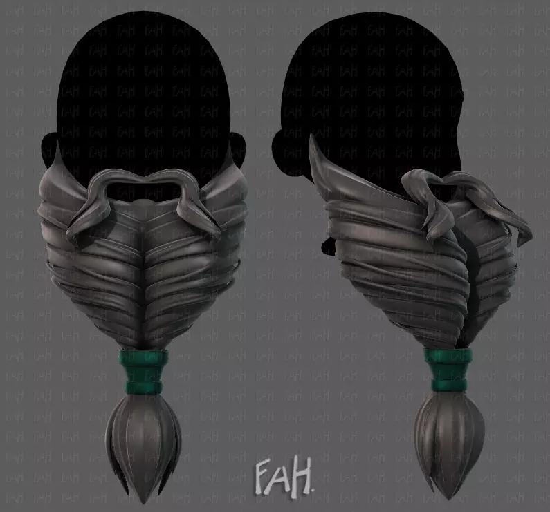 Beard V08 Low-poly 3D model_0