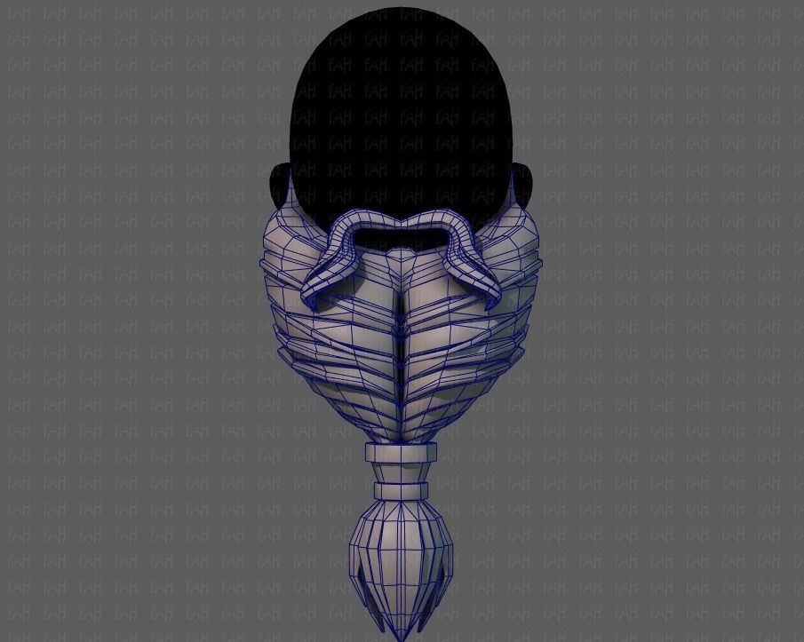 Beard V08 Low-poly 3D model_25