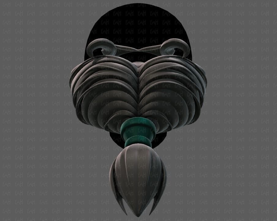 Beard V08 Low-poly 3D model_33