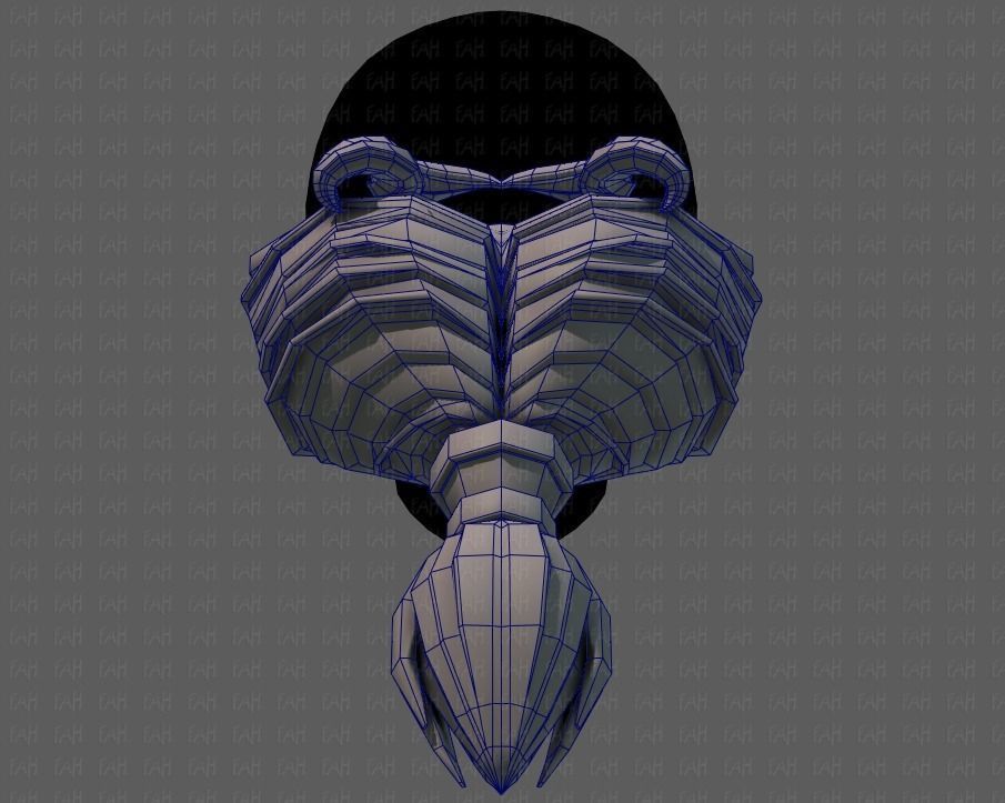 Beard V08 Low-poly 3D model_36