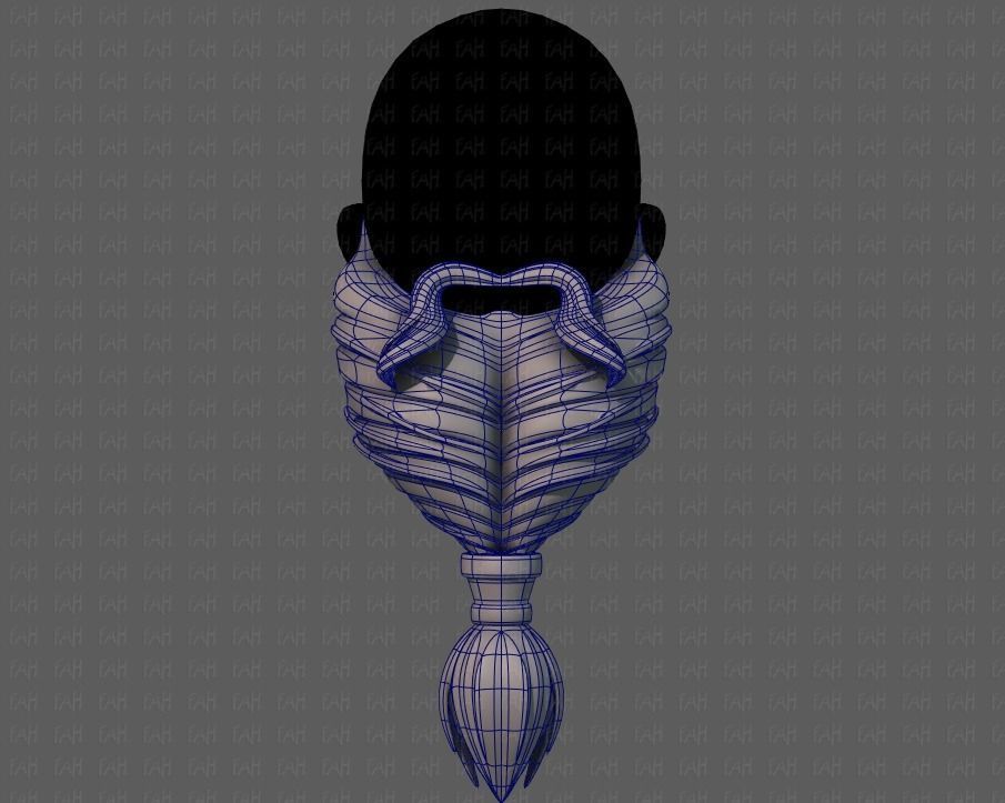 Beard V08 Low-poly 3D model_9