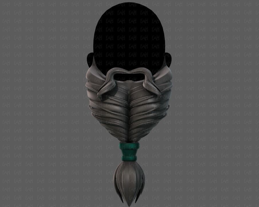 Beard V08 Low-poly 3D model_1