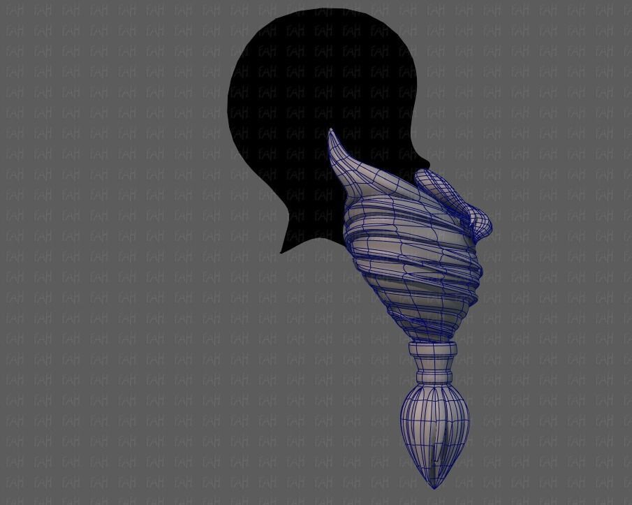 Beard V08 Low-poly 3D model_11