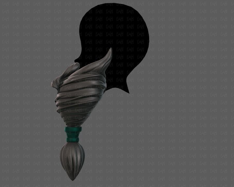 Beard V08 Low-poly 3D model_7