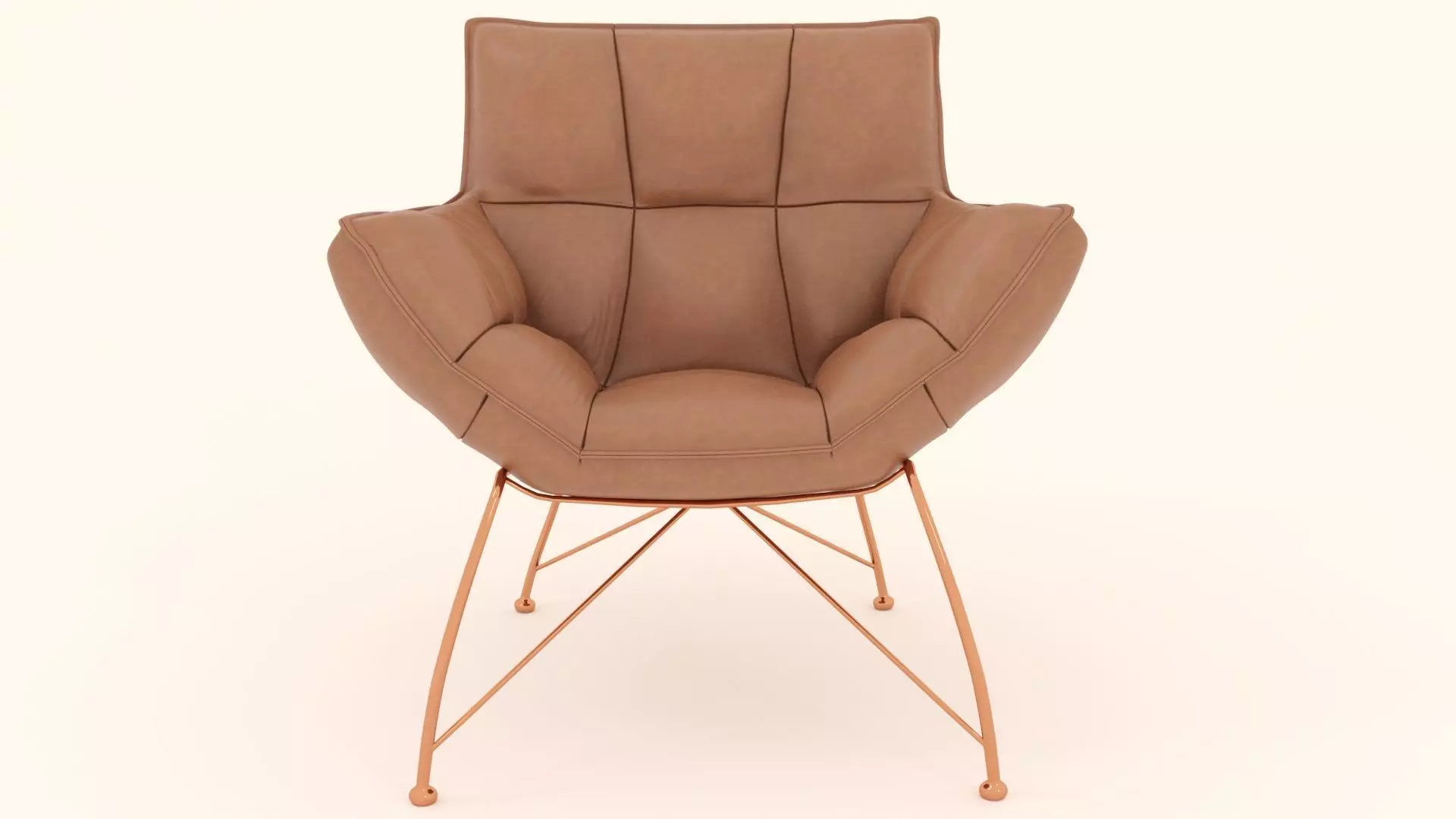 Soft leather armchair 3D model