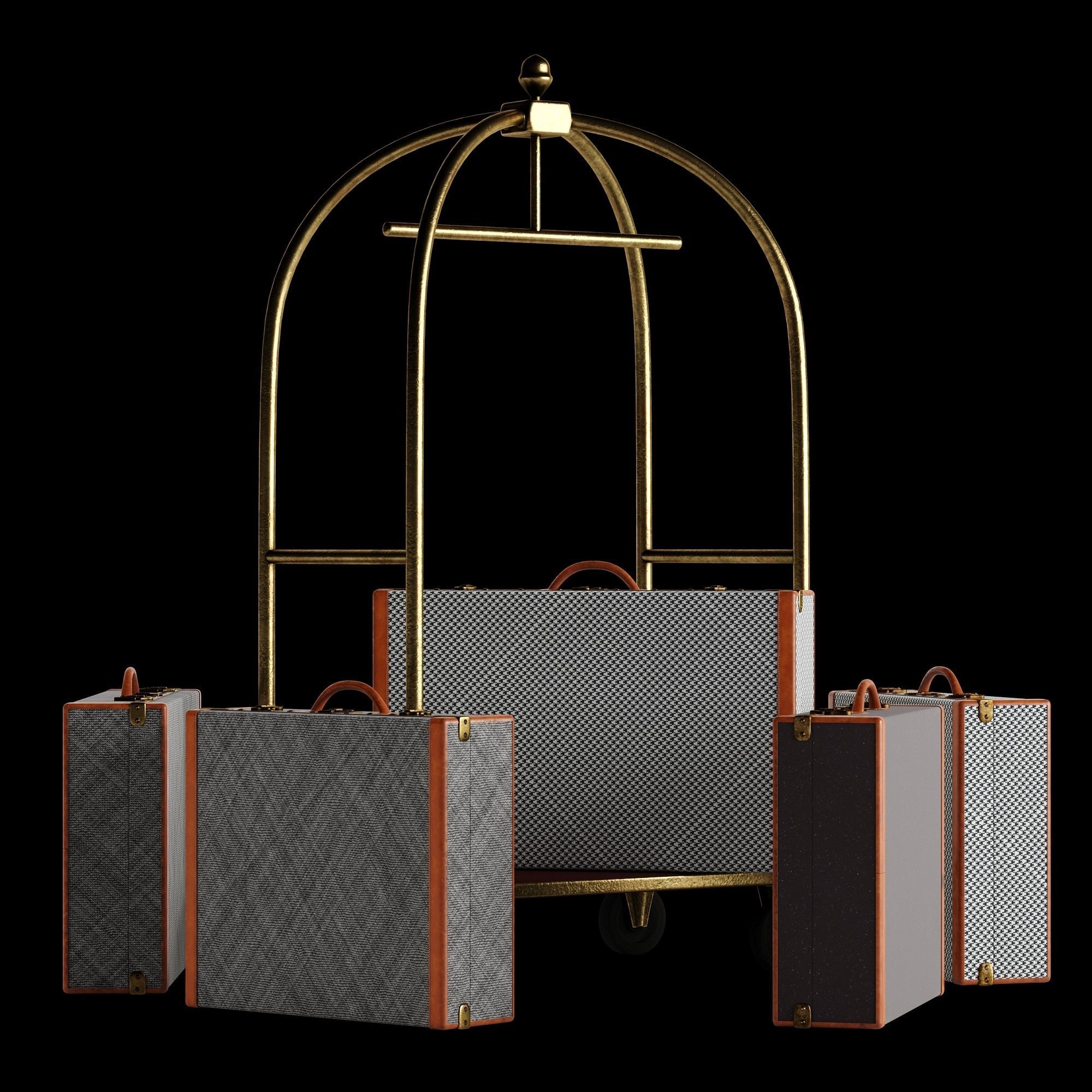 Hotel Trolley 3D model_15