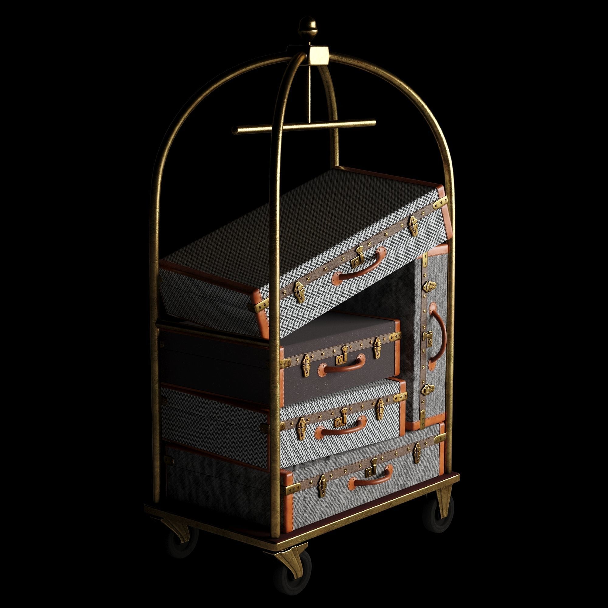 Hotel Trolley 3D model_25