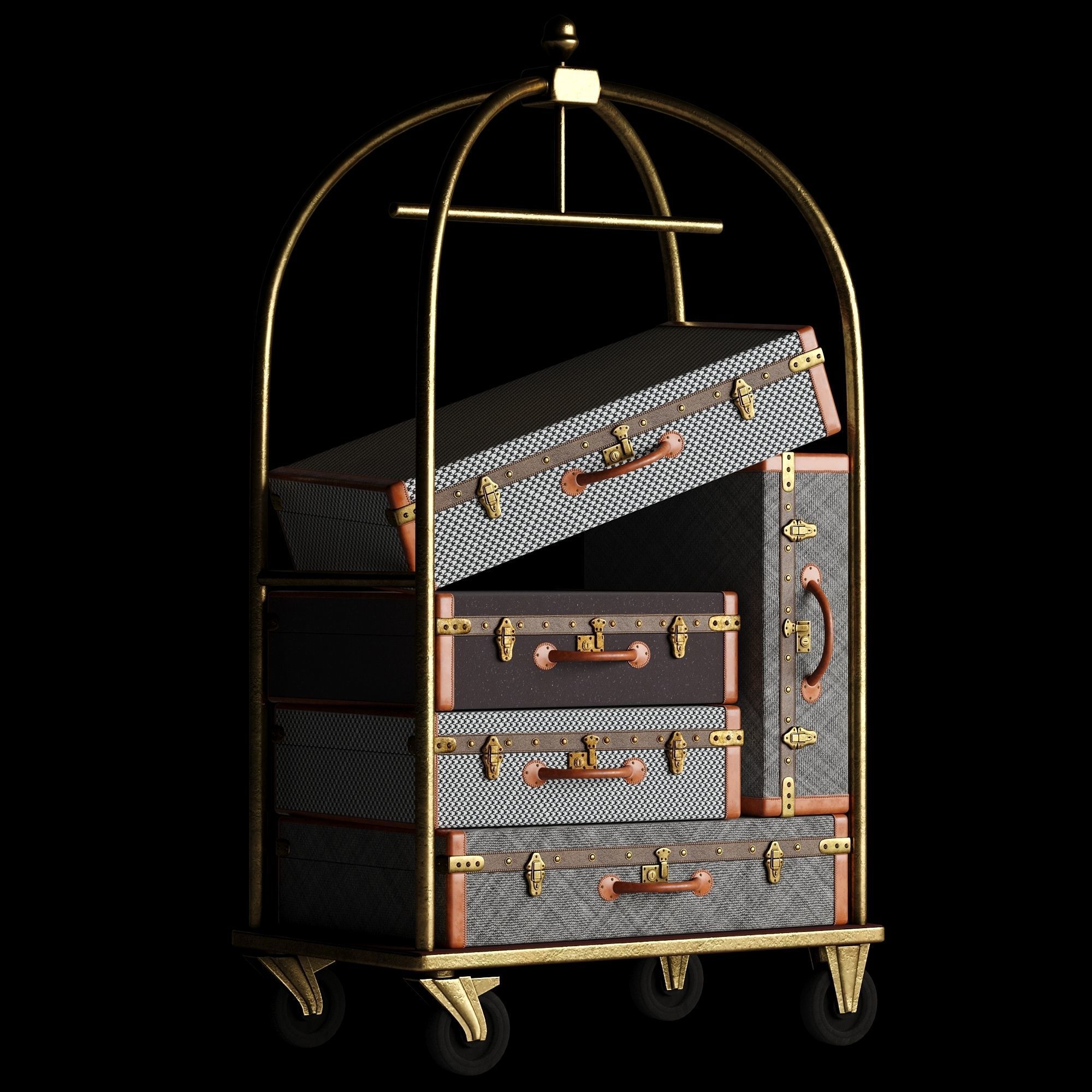 Hotel Trolley 3D model_22
