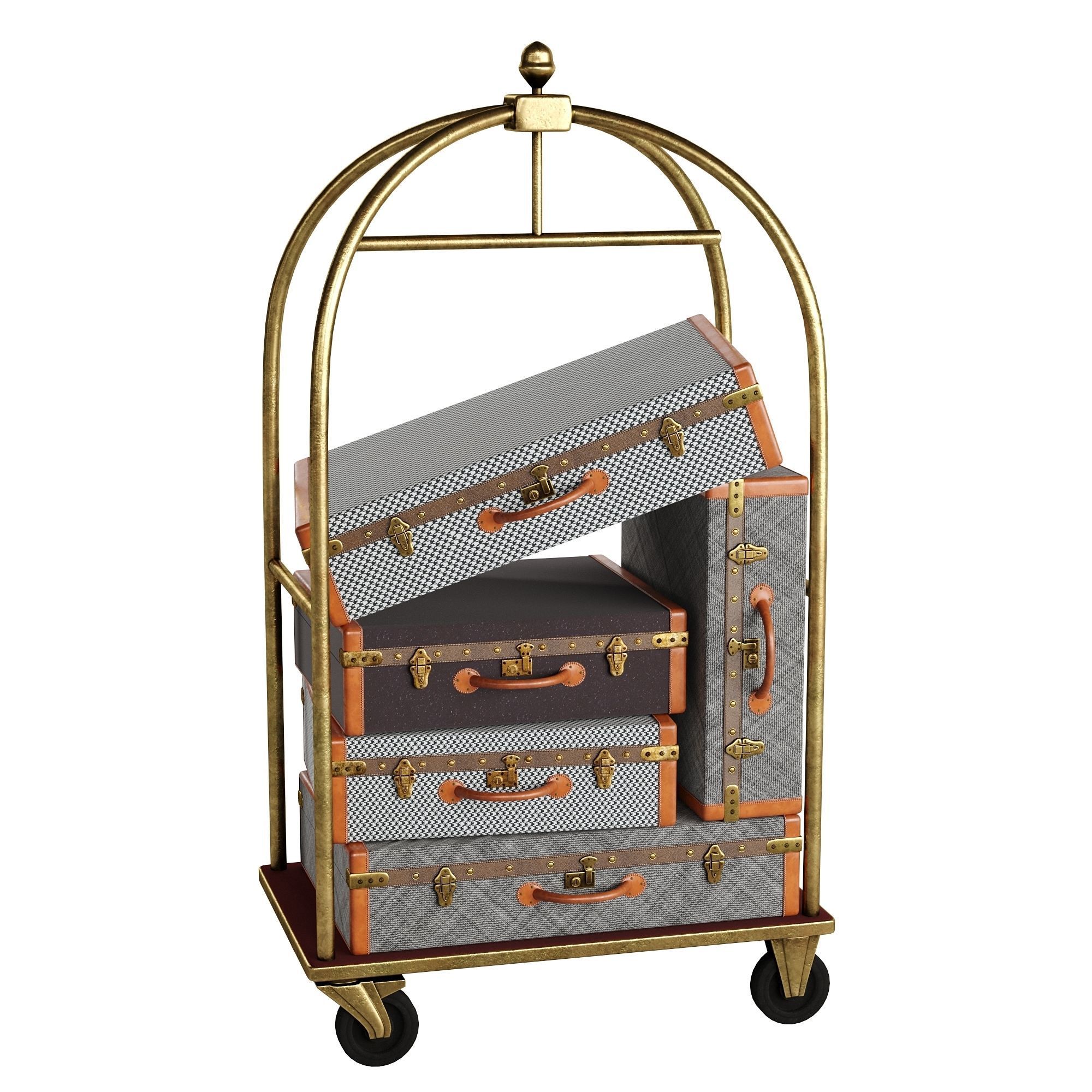 Hotel Trolley 3D model_7
