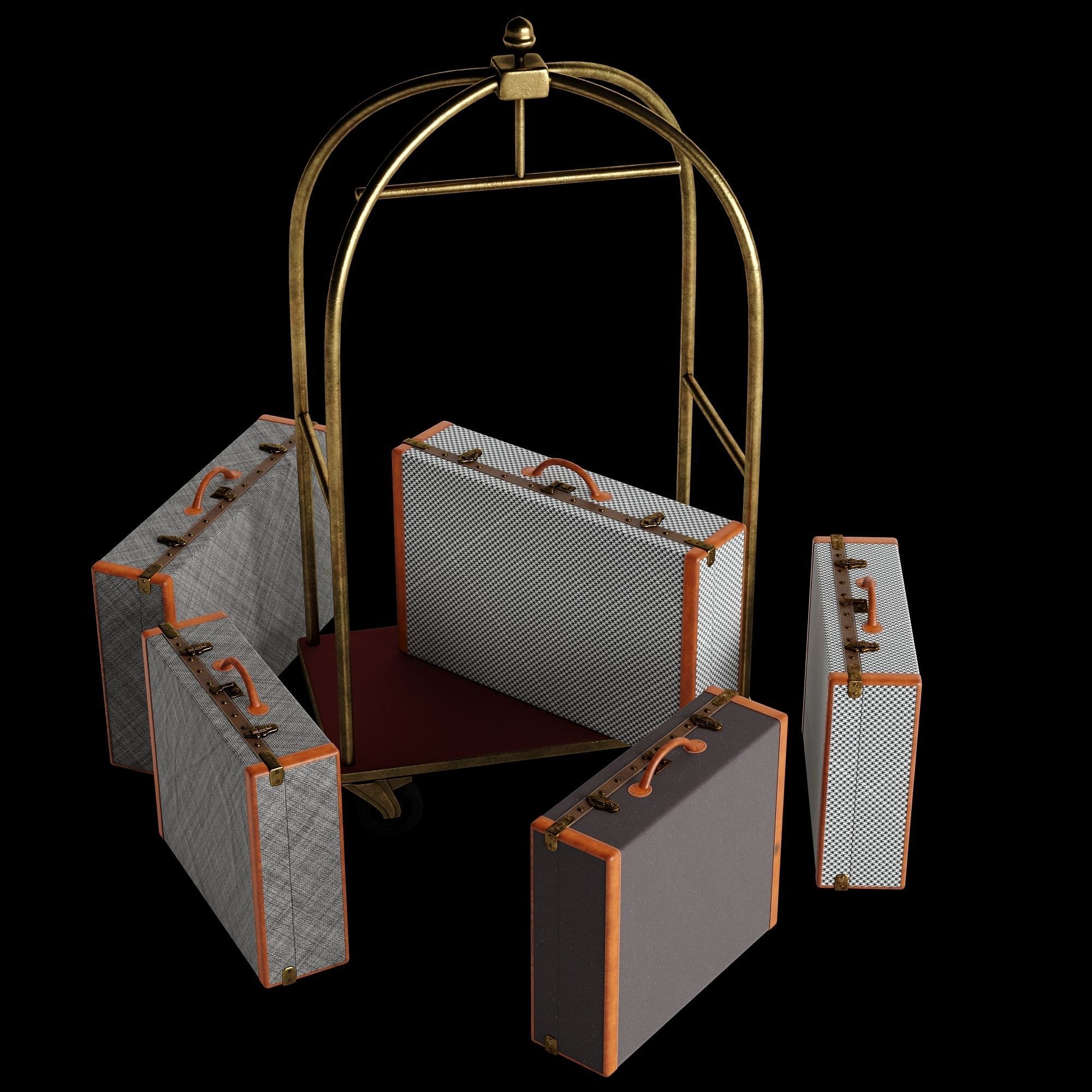 Hotel Trolley 3D model_17