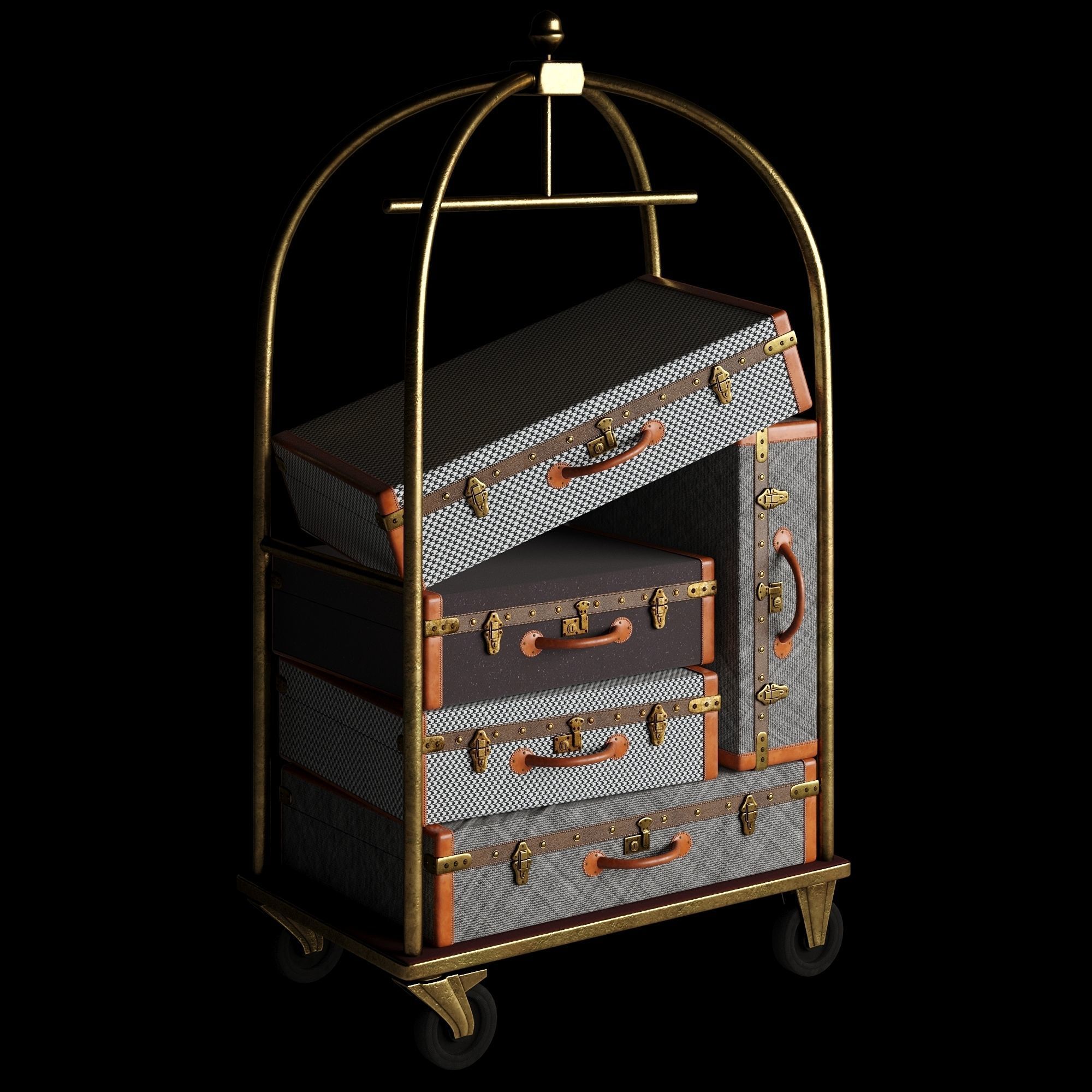 Hotel Trolley 3D model_21