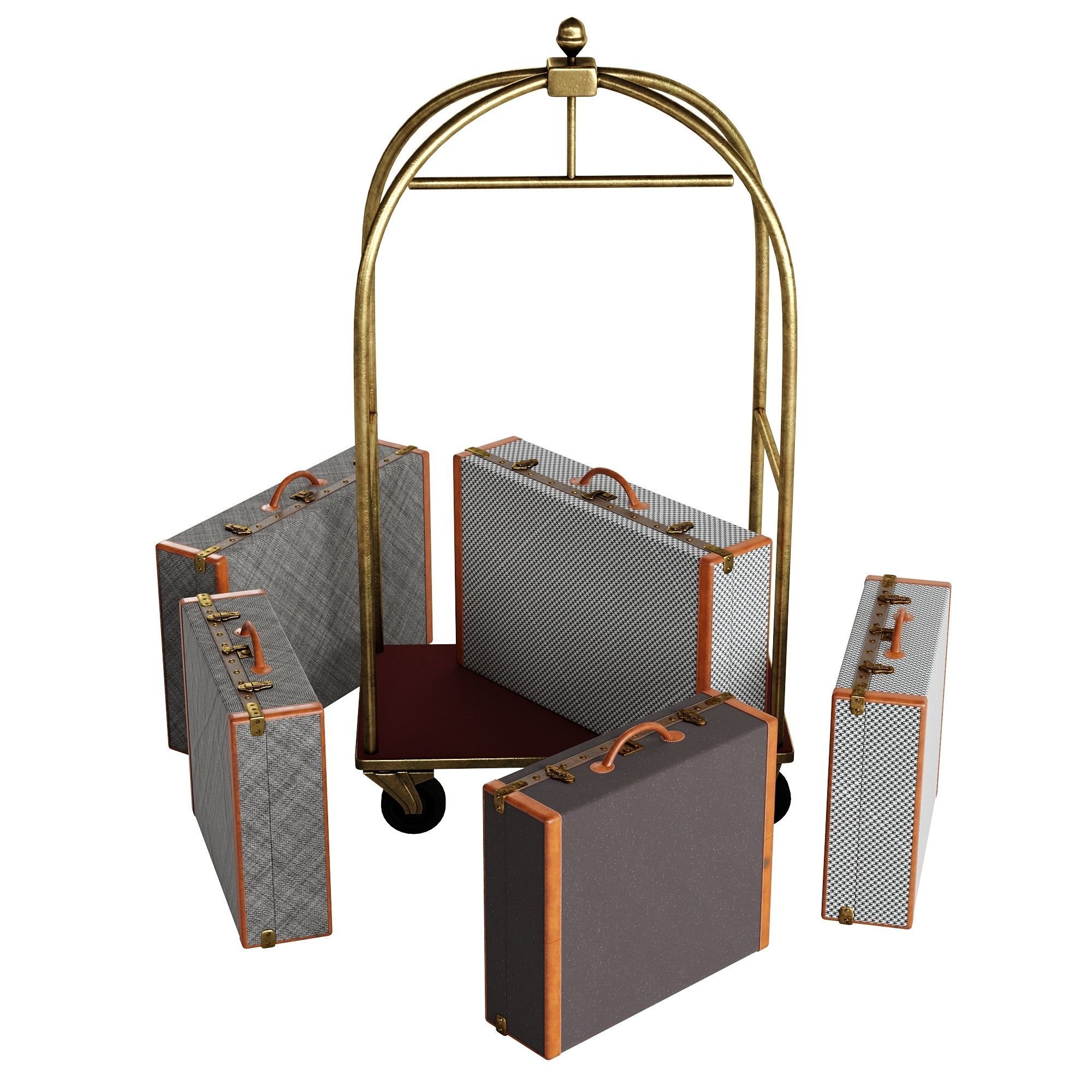 Hotel Trolley 3D model_11