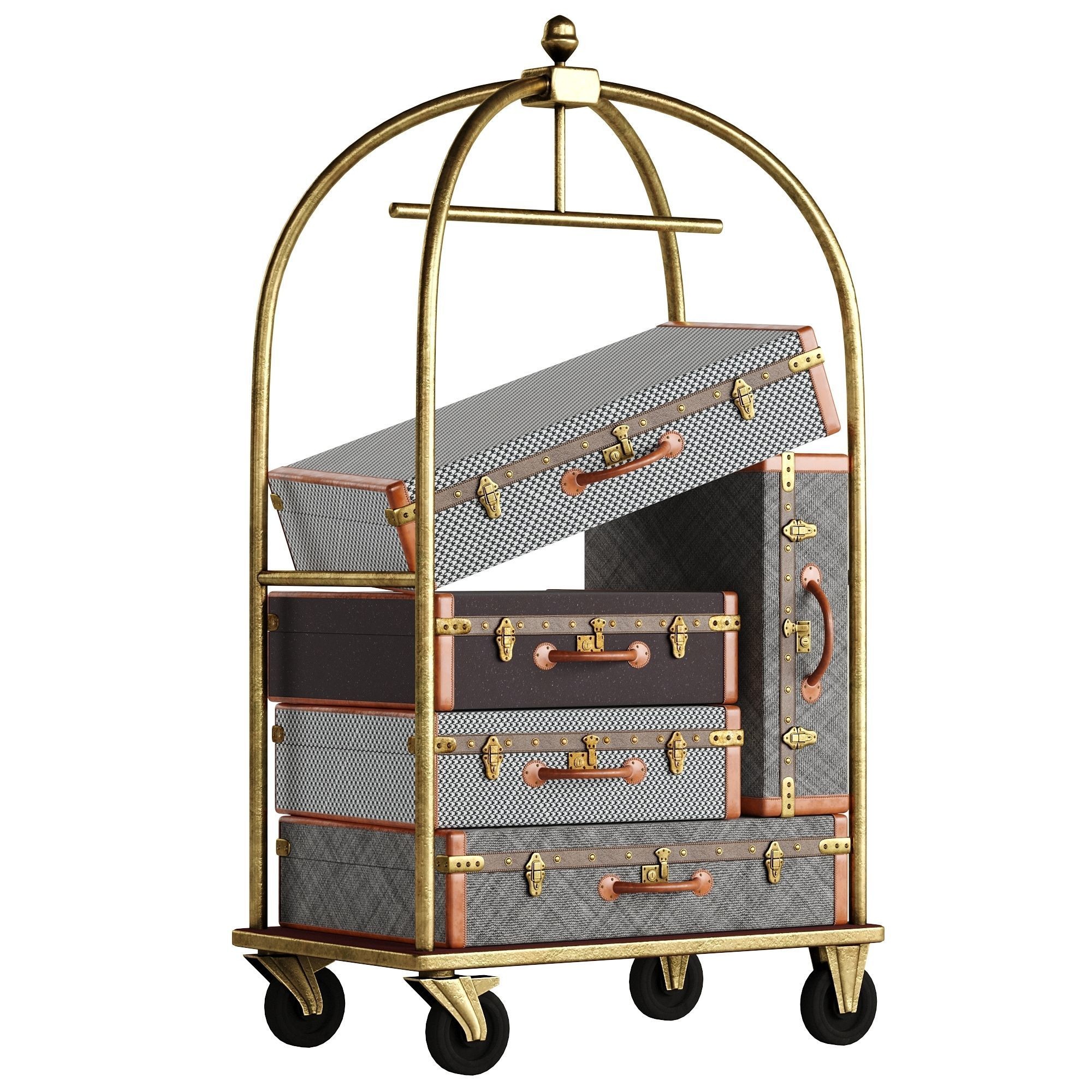 Hotel Trolley 3D model_3