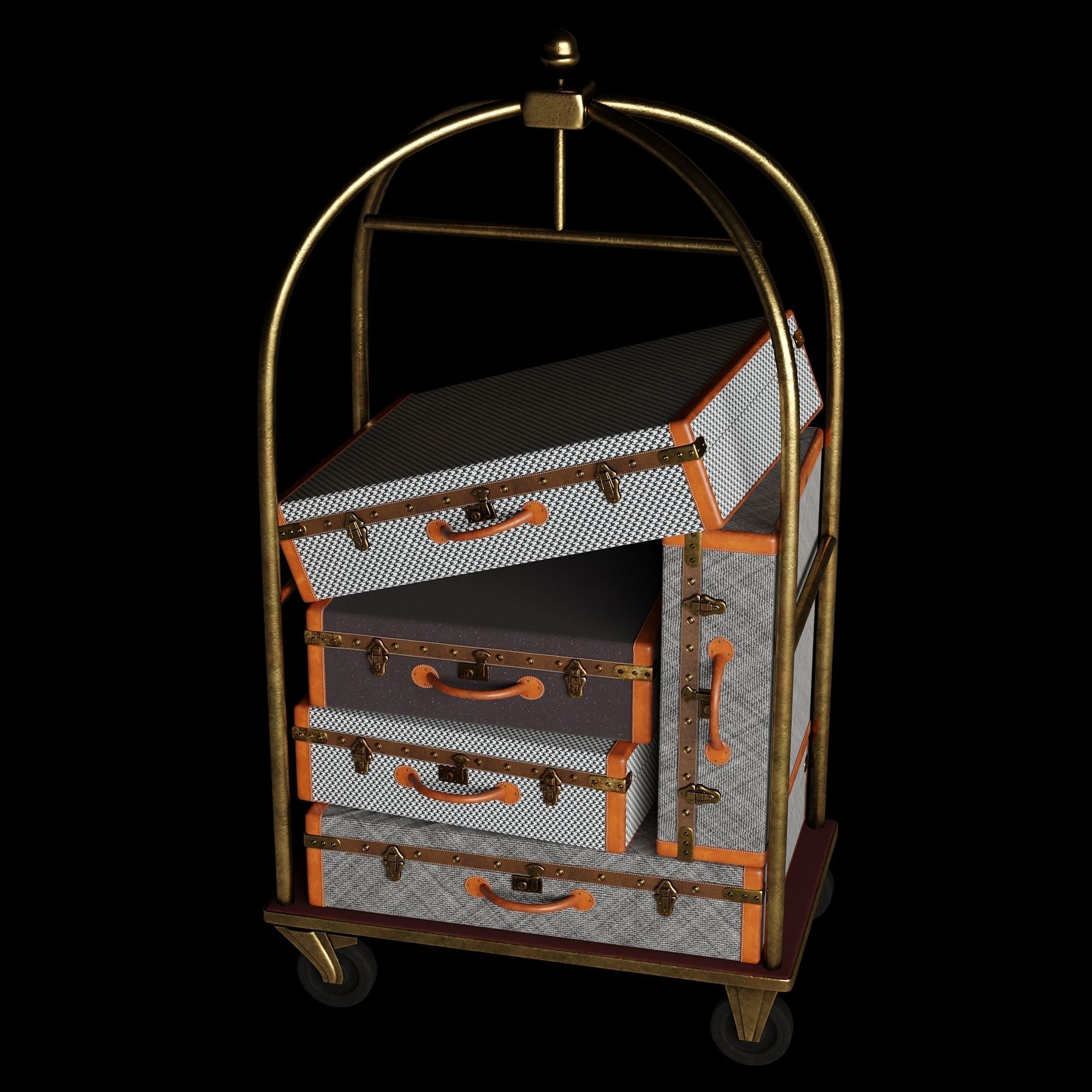 Hotel Trolley 3D model_23