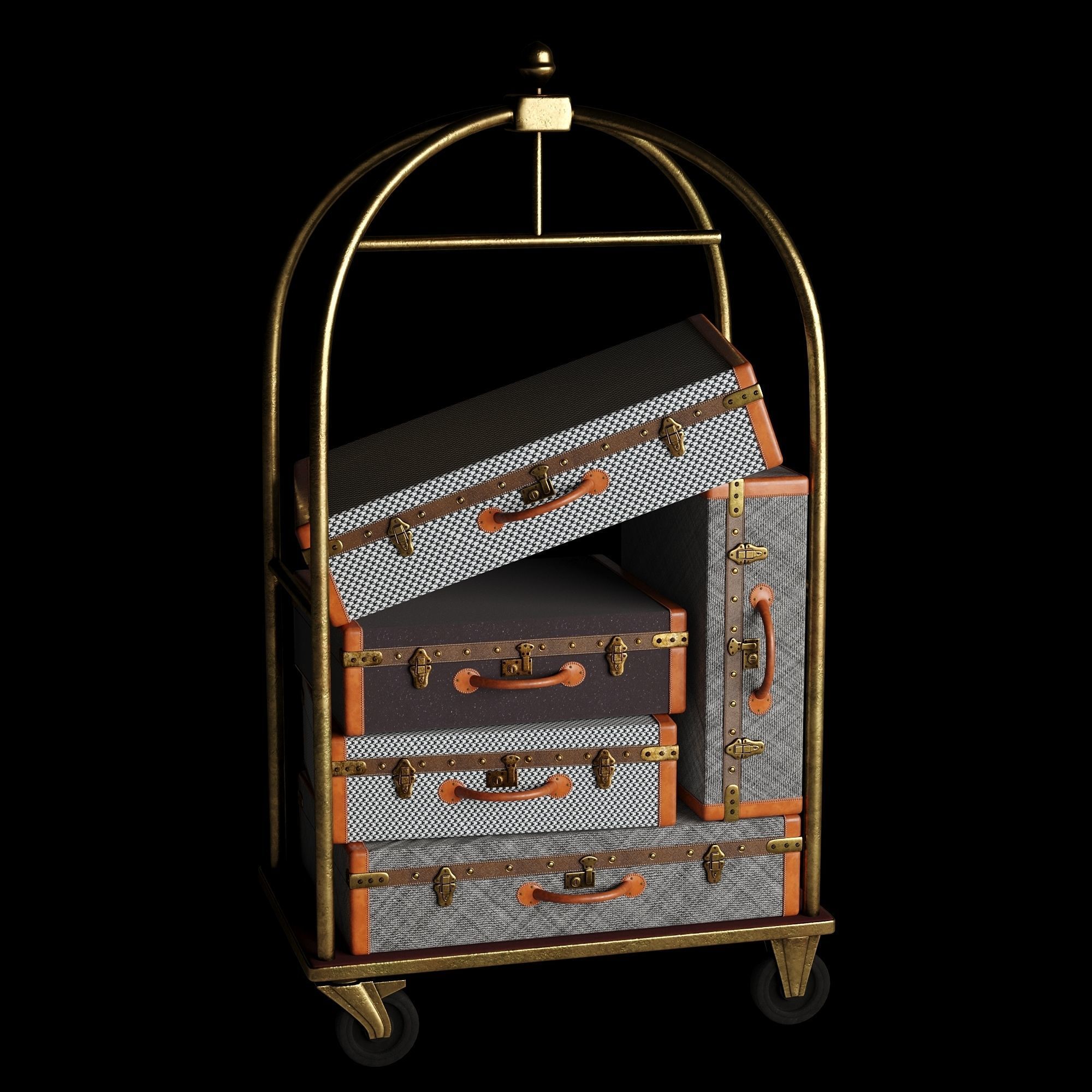 Hotel Trolley 3D model_24