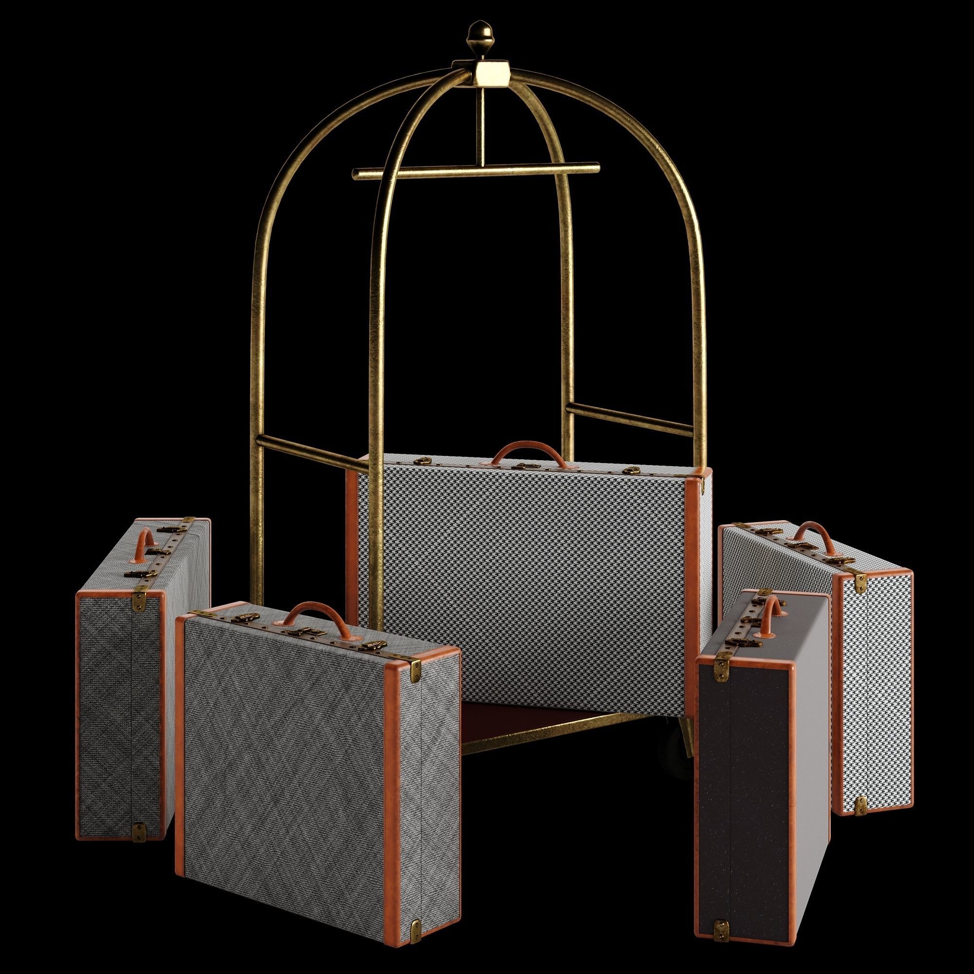 Hotel Trolley 3D model_13
