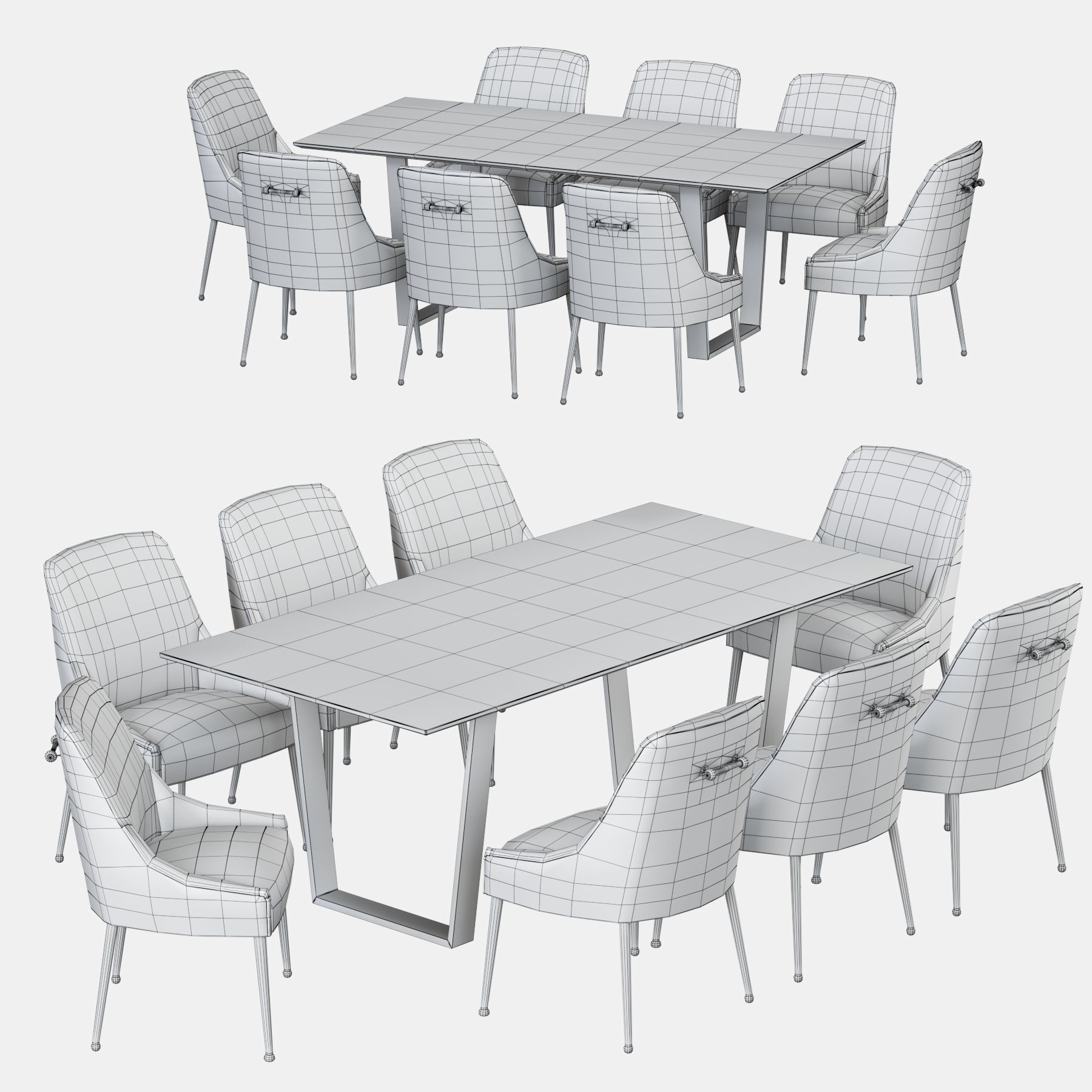 Elowen Chair and Malulani dining table 3D model_3