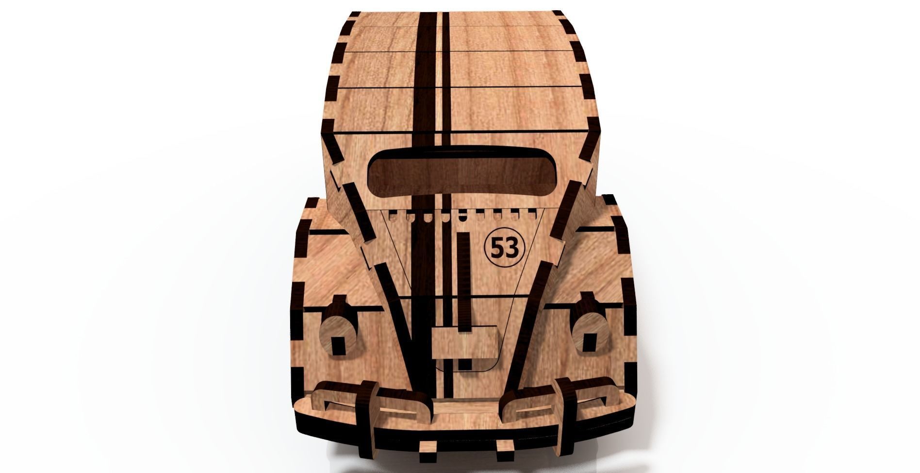 Car Herbie 3D model_4