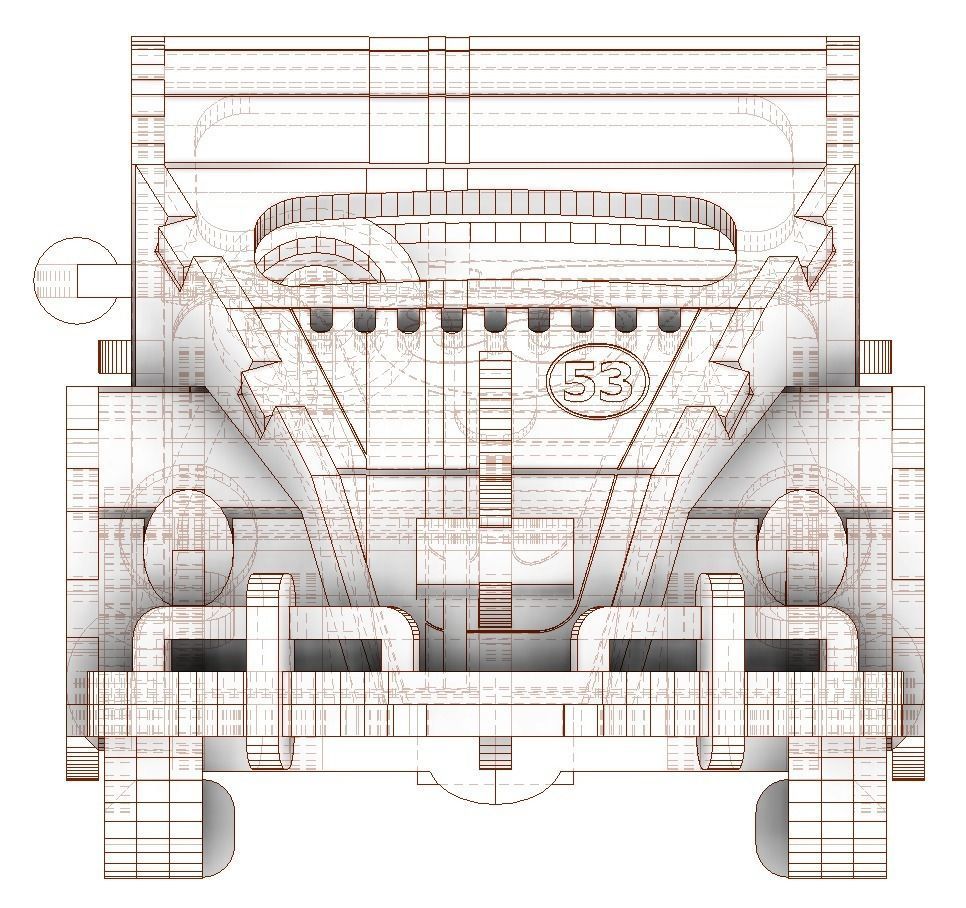 Car Herbie 3D model_9