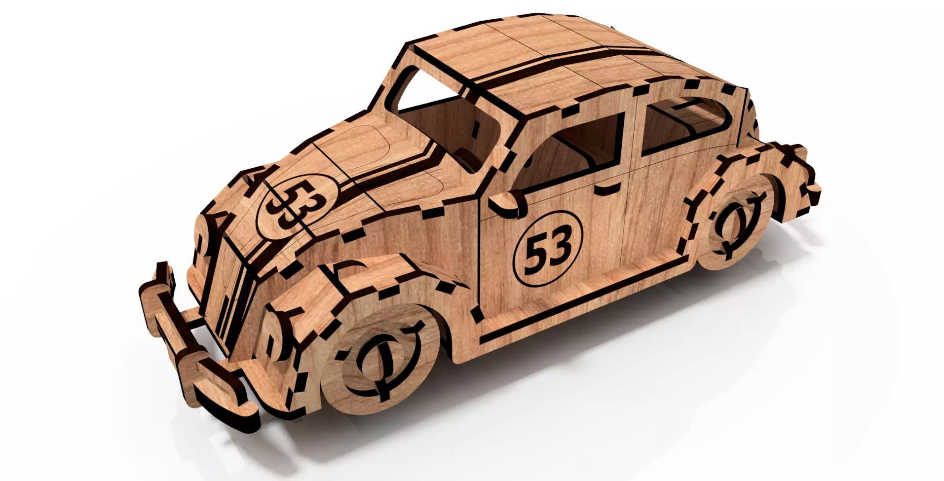Car Herbie 3D model_0