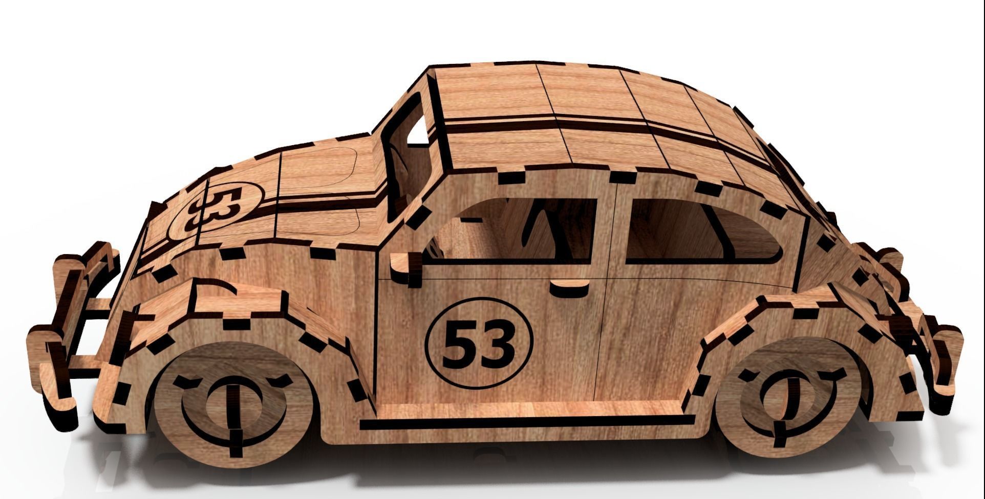 Car Herbie 3D model_6
