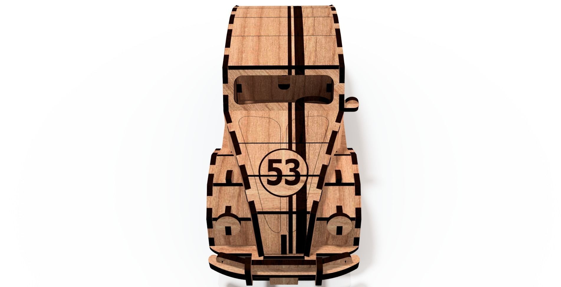 Car Herbie 3D model_1
