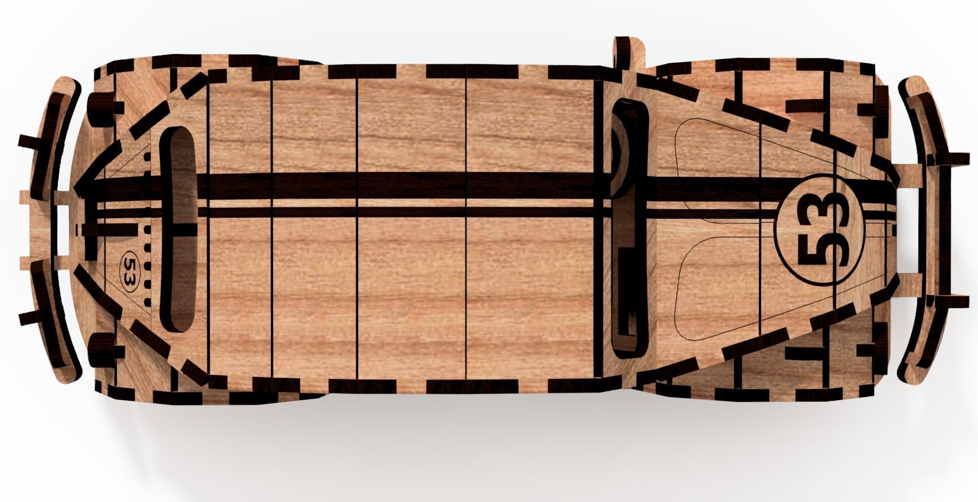 Car Herbie 3D model_5