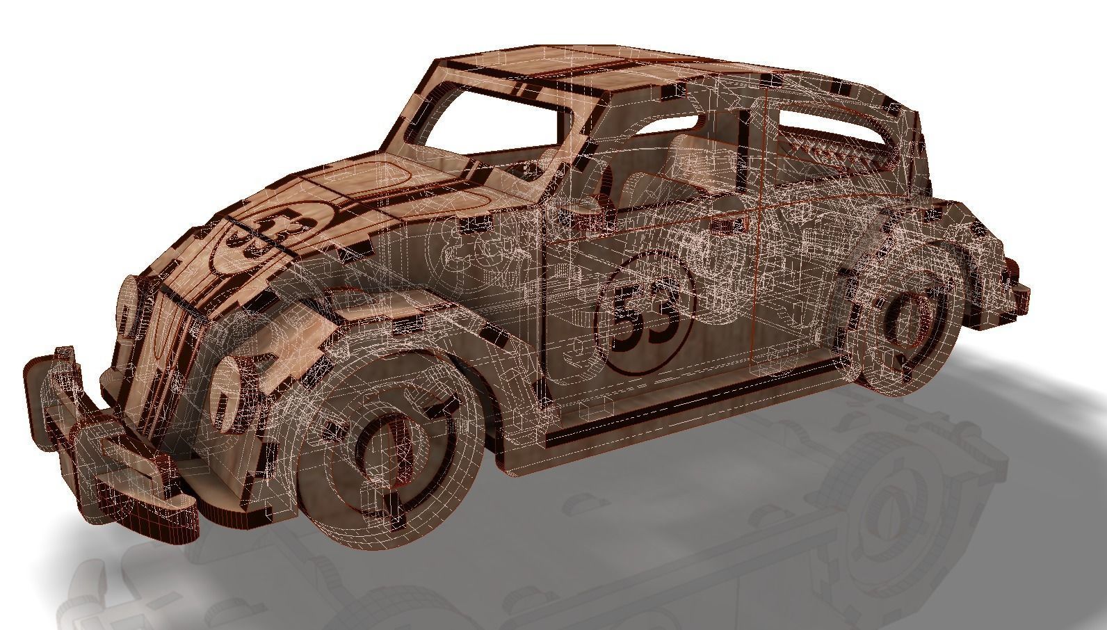 Car Herbie 3D model_10